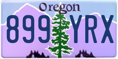 OR license plate 899YRX