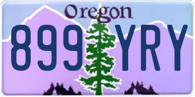 OR license plate 899YRY