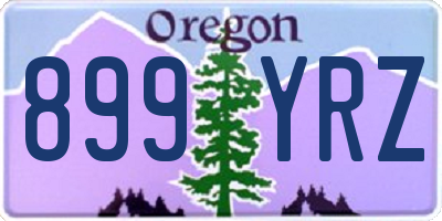 OR license plate 899YRZ