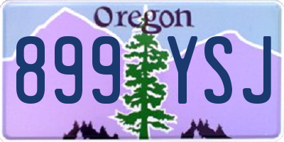OR license plate 899YSJ