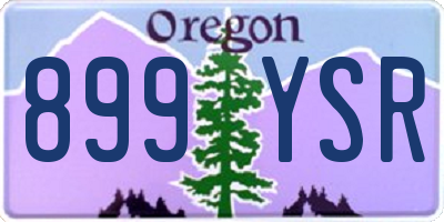 OR license plate 899YSR