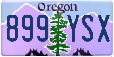 OR license plate 899YSX