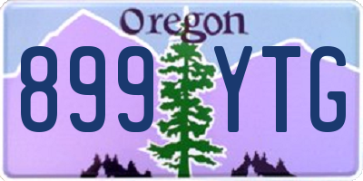 OR license plate 899YTG