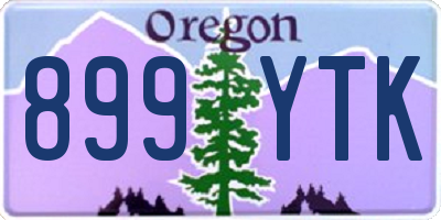 OR license plate 899YTK