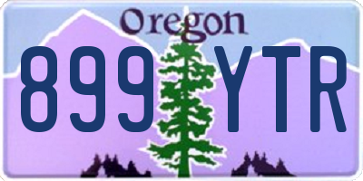 OR license plate 899YTR