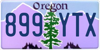 OR license plate 899YTX