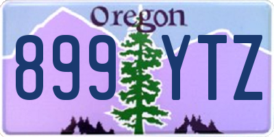 OR license plate 899YTZ