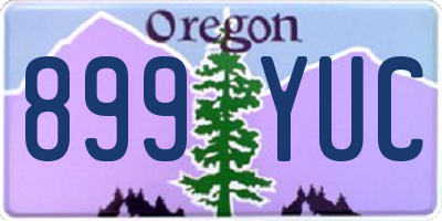 OR license plate 899YUC