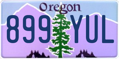 OR license plate 899YUL