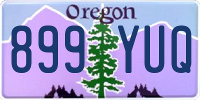 OR license plate 899YUQ
