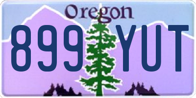 OR license plate 899YUT