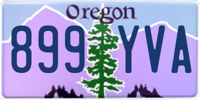 OR license plate 899YVA