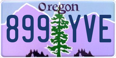 OR license plate 899YVE