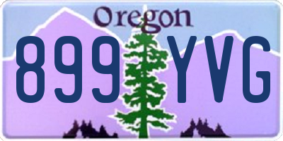 OR license plate 899YVG