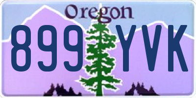 OR license plate 899YVK