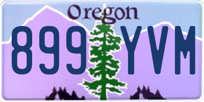 OR license plate 899YVM
