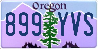 OR license plate 899YVS