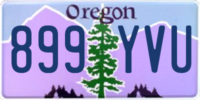 OR license plate 899YVU