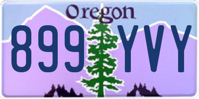 OR license plate 899YVY