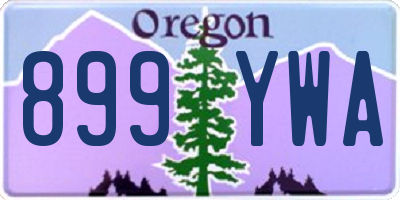 OR license plate 899YWA