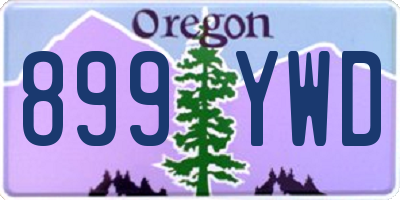 OR license plate 899YWD