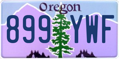 OR license plate 899YWF