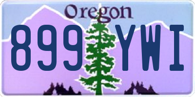 OR license plate 899YWI
