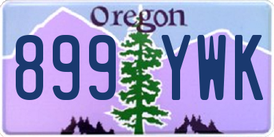 OR license plate 899YWK