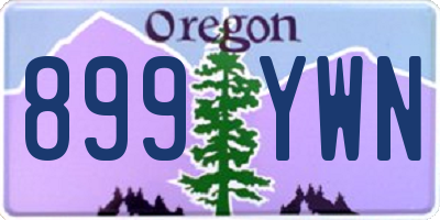 OR license plate 899YWN