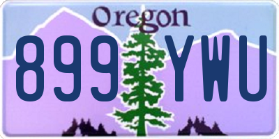 OR license plate 899YWU
