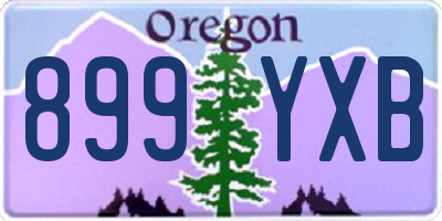 OR license plate 899YXB