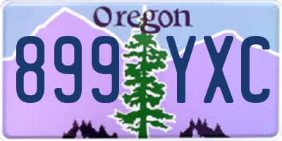 OR license plate 899YXC