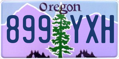 OR license plate 899YXH