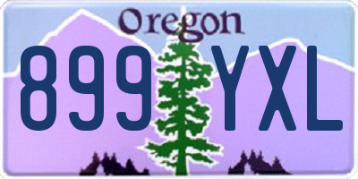 OR license plate 899YXL