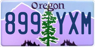 OR license plate 899YXM