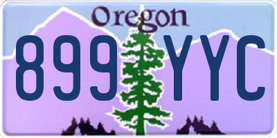 OR license plate 899YYC
