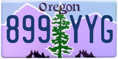 OR license plate 899YYG