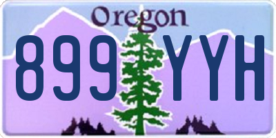 OR license plate 899YYH