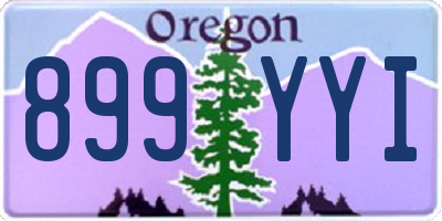 OR license plate 899YYI