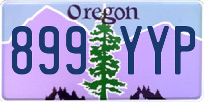 OR license plate 899YYP