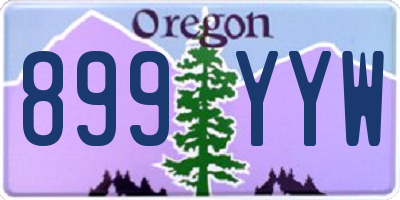 OR license plate 899YYW