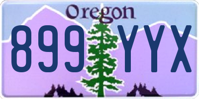 OR license plate 899YYX