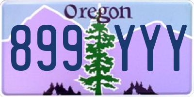 OR license plate 899YYY
