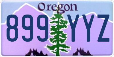 OR license plate 899YYZ