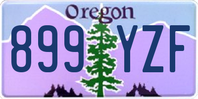 OR license plate 899YZF