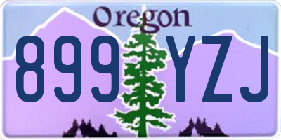 OR license plate 899YZJ