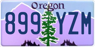 OR license plate 899YZM