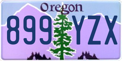 OR license plate 899YZX