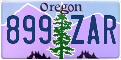 OR license plate 899ZAR