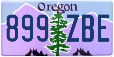 OR license plate 899ZBE